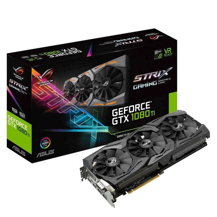 ASUS ROG STRIX GeForce GTX 1080 TI 11GB VR Ready 5K HD Gaming Graphics Card (ROG-STRIX-GTX1080TI-11G-GAMING) (Renewed) - Gadgetmanic.com