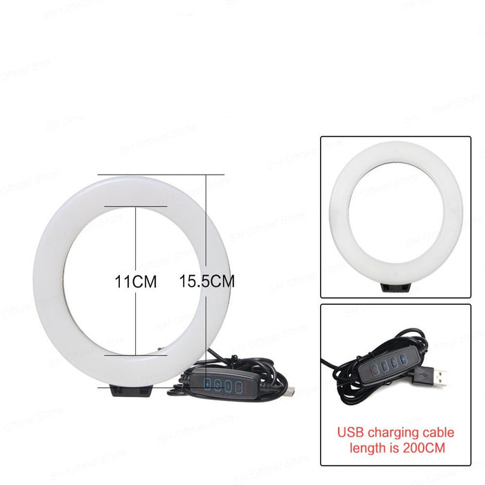 16cm Ring Light with Mini Tripod and Clamp Set