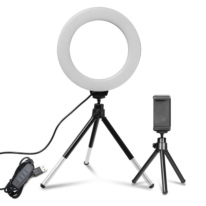 16cm Ring Light with Mini Tripod and Clamp Set