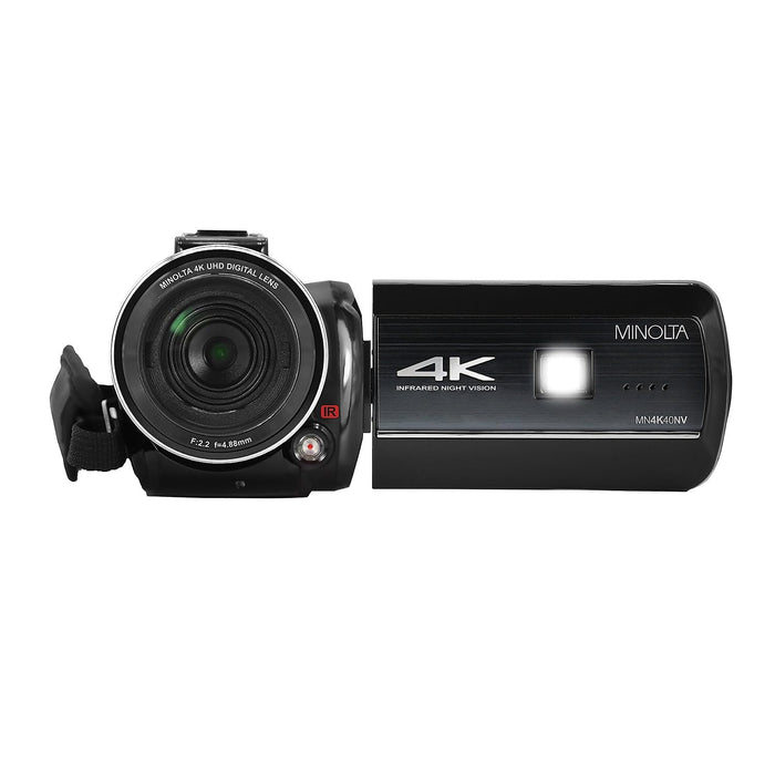 Minolta MN4K40NV 4K Ultra HD / 30 MP Night Vision Camcorder (Black)