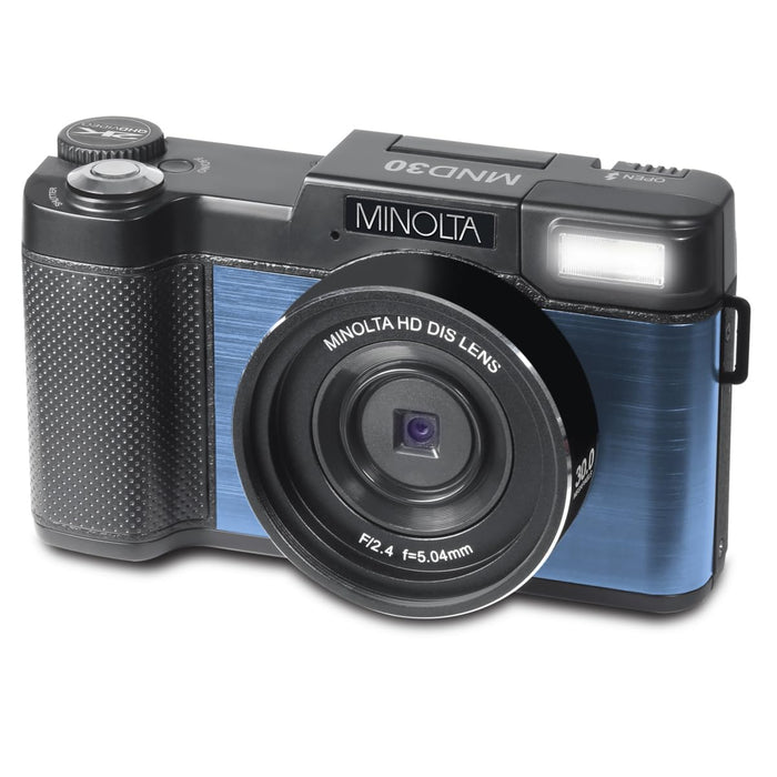 Minolta MND30 30 MP / 2.7K Ultra HD Digital Camera (Blue)