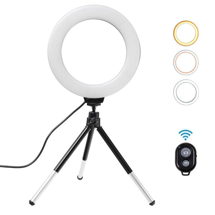 16cm Ring Light with Mini Tripod and Clamp Set