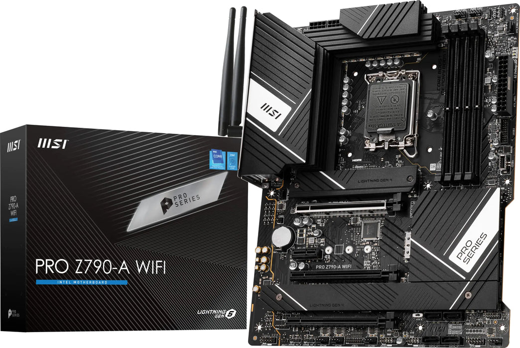 MSI PRO Z790-A WiFi ProSeries Motherboard (Supports 12th/13th Gen Intel Processors LGA 1700 DDR5 PCIe 5.0 M.2 2.5Gbps LAN USB 3.2 Gen2 Wi-Fi 6E ATX) (Renewed) - Gadgetmanic.com