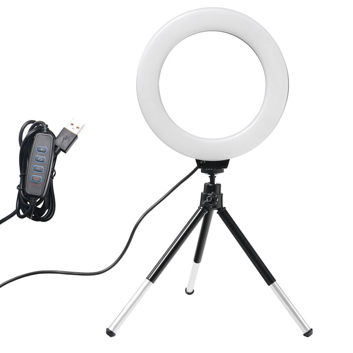 16cm Ring Light with Mini Tripod and Clamp Set