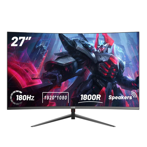 LXZ Curved Gaming Monitor 27 Inch PC Monitor 180hz Full HD 1080P Frameless 1800R Gaming Display with FreeSync & Eye-Care Technology DP HDMI Port - Black - Gadgetmanic.com