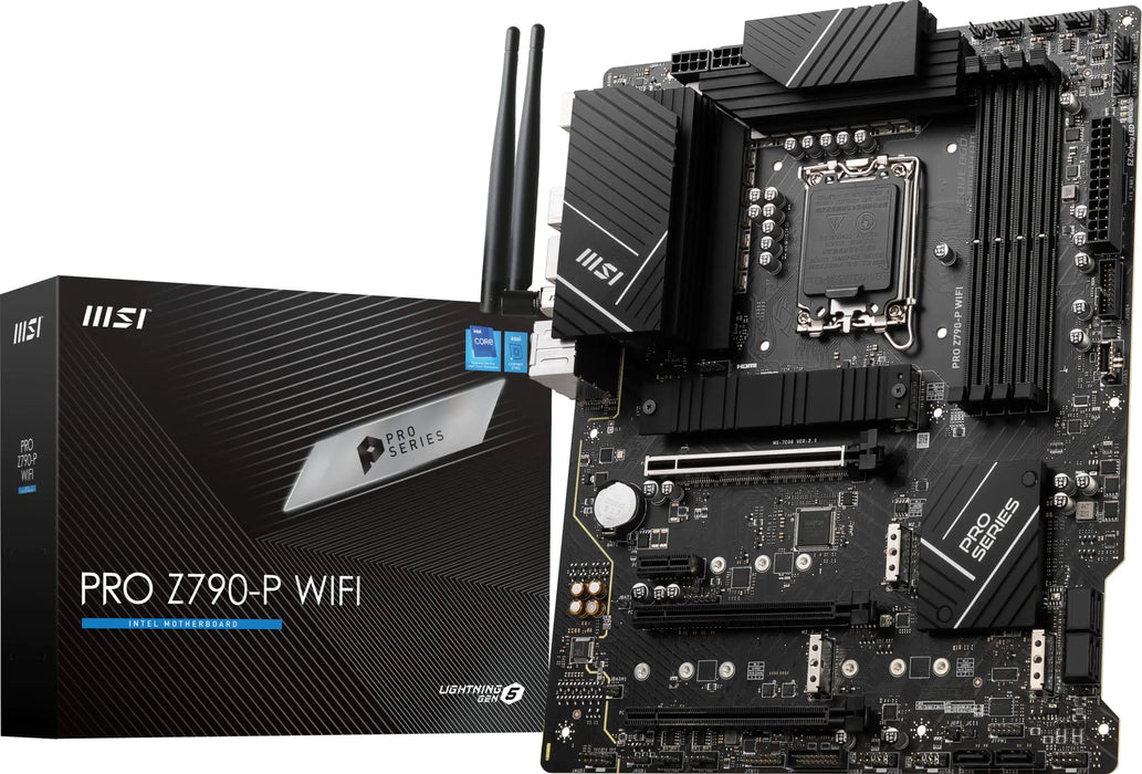 MSI PRO Z790-P WiFi ProSeries Computer Gaming Motherboard (Supports 12th/13th Gen Intel Processors LGA 1700 DDR5 PCIe 5.0 M.2 2.5Gbps LAN USB 3.2 Wi-Fi 6E ATX) Intel PC Motherboards (Renewed) - Gadgetmanic.com