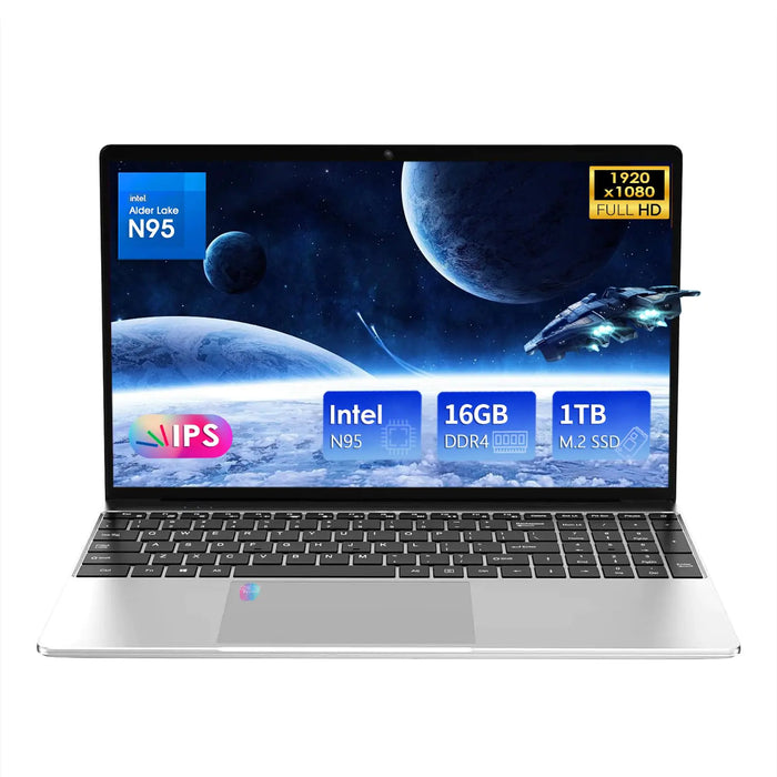 GXMO Laptop Computer Intel 12th N95(Up to 3.4GHz) Quad core 16GB RAM 1TB SSD 15.6-inch Laptop with Fingerprint Reader Unlock Backlit Keyboard USB3.0 6000mAh Battery - Gadgetmanic.com