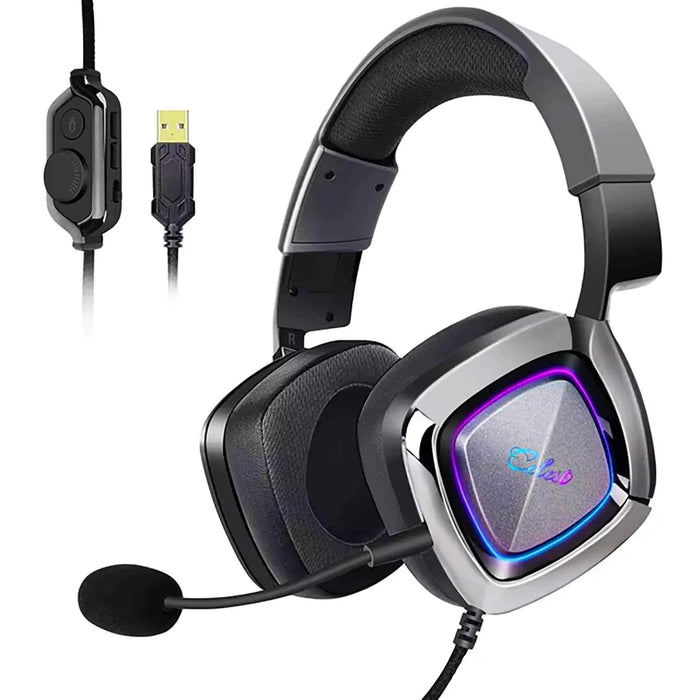 QOA Kinera Gaming Headset with MicrophoneXbox Headset with 7.1 Surround SoundWired Over-Ear HeadphonesPC Game HeadsetsSoft Ear PadsUSB PortCool Lightfor Computer LaptopXbox Ps4 Ps5 Switch - Gadgetmanic.com