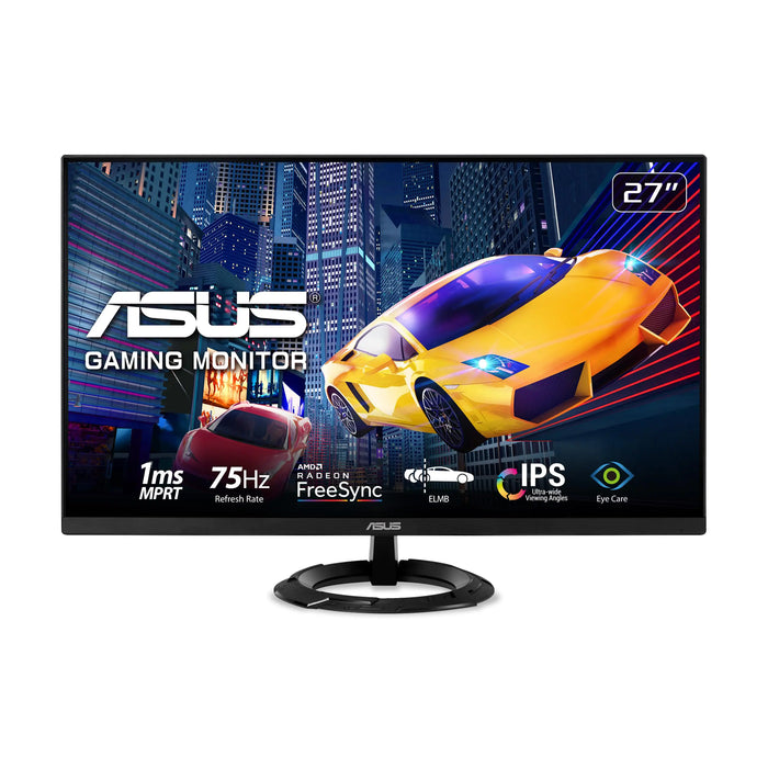 ASUS 27” 1080P Gaming Monitor (VZ279QG1R) - Full HD IPS 75Hz 1ms Extreme Low Motion Blur FreeSync Eye Care DisplayPort HDMI Tilt Adjustable Ultra-SlimBlack - Gadgetmanic.com