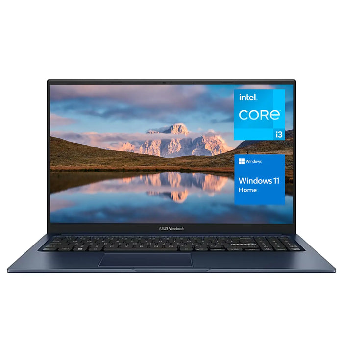 ASUS Vivobook Laptop 15.6" FHD Display 12th Gen Intel Core i3-1215U Processor 8GB RAM 256GB SSD Webcam Numeric Keypad HDMI Wi-Fi Windows 11 Home Blue - Gadgetmanic.com