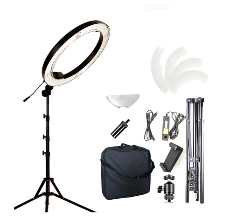 LED Ring Light with Phone Selfie Stand
