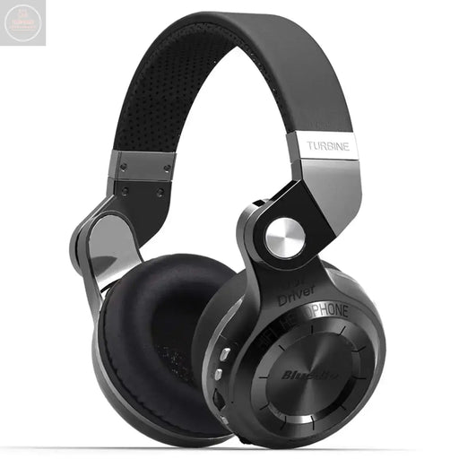 Bluedio T2 Plus Turbine Wireless Bluetooth Headphones with Mic/Micro SD Card Slot/FM Radio (Black) - Gadgetmanic.com