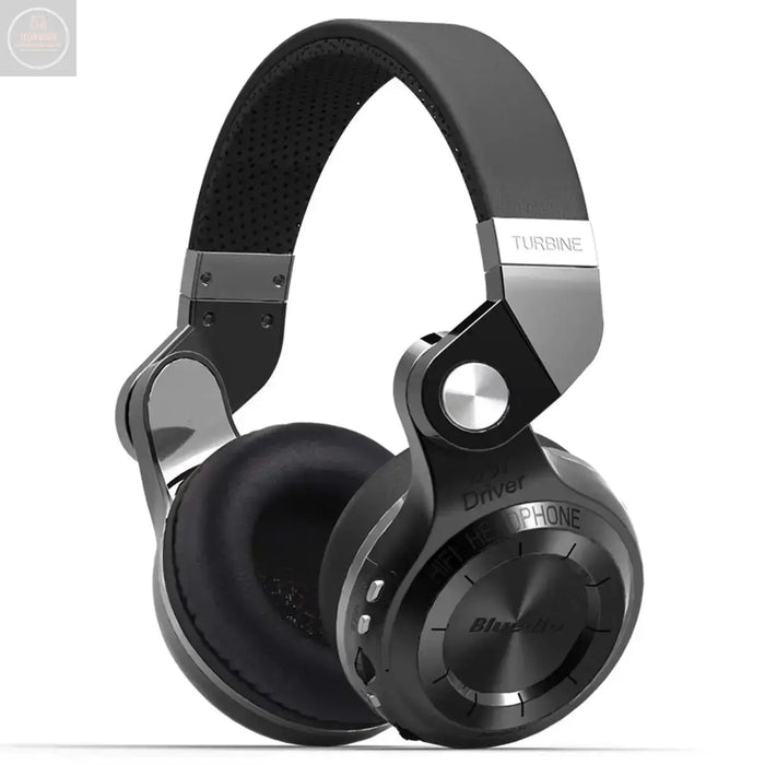 Bluedio T2 Plus Turbine Wireless Bluetooth Headphones with Mic/Micro SD Card Slot/FM Radio (Black) - Gadgetmanic.com