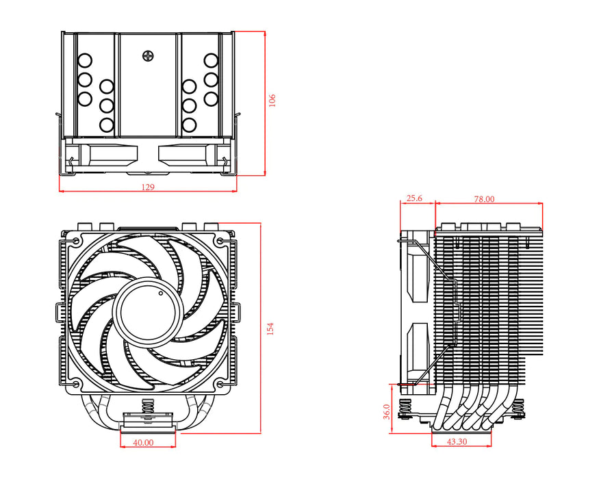 SE-226-XT ARGB CPU Cooler with 6 Heat Pipes & PWM - Gadgetmanic.com