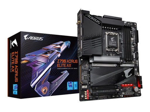GIGABYTE Z790 AORUS Elite AX (LGA 1700/ Intel Z790/ ATX/ DDR5/ Quad M.2/ PCIe 5.0/ USB 3.2 Gen2X2 Type-C/Intel WiFi 6E/ 2.5GbE LAN/Q-Flash Plus/PCIe EZ-Latch/Gaming Motherboard) (Renewed) - Gadgetmanic.com