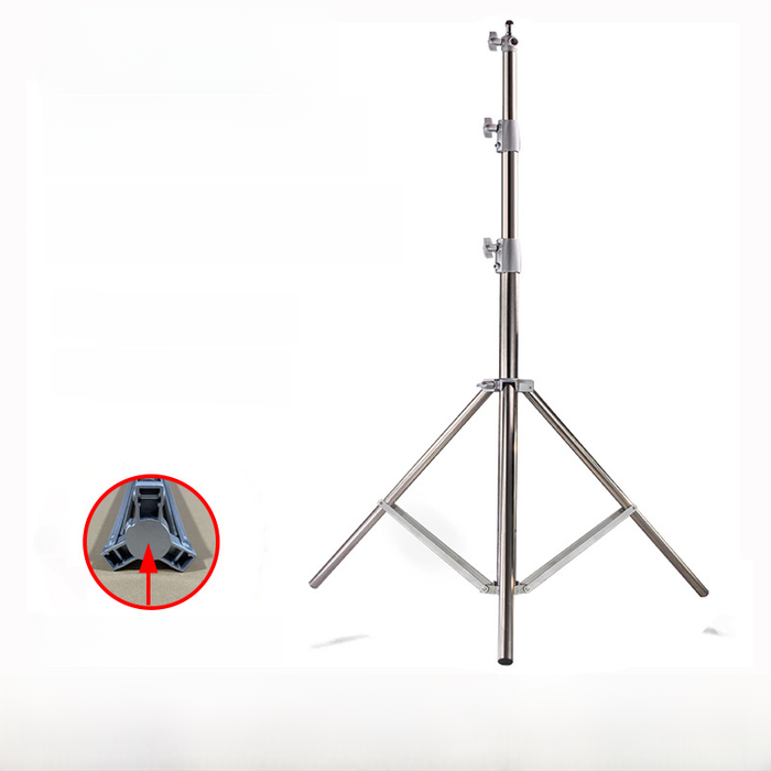 2.8m Heavy-Duty Stainless Steel Photography Light Stand