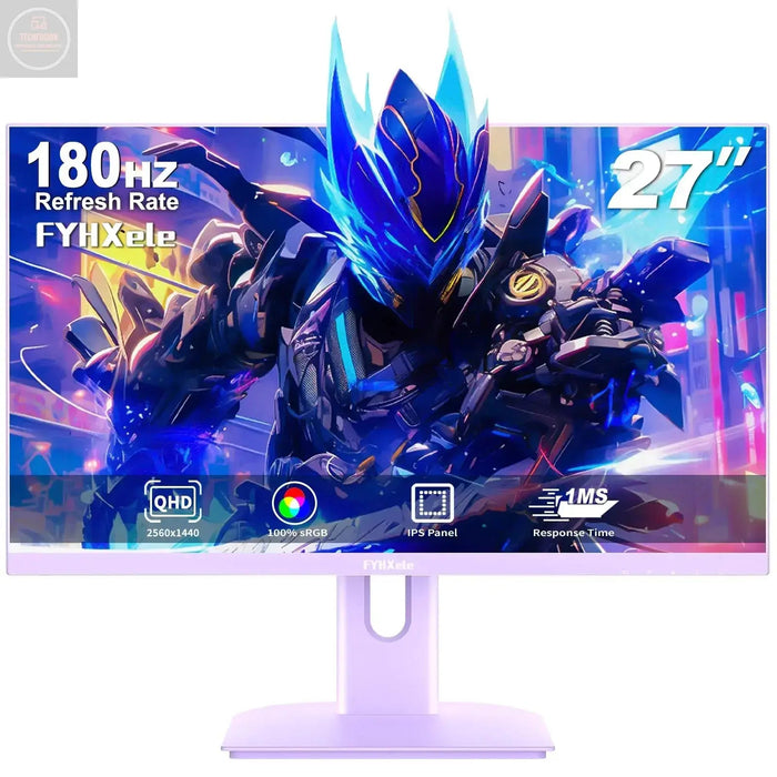FYHXele 27 inch Gaming Monitor Gaming Monitor QHD-2560X1440P 165Hz 1ms FreeSync/G-Sync Ultrawide PC Monitor HDMI/DisplayPort/USB Vesa/Wall Mount Computer Monitor-Purple - Gadgetmanic.com