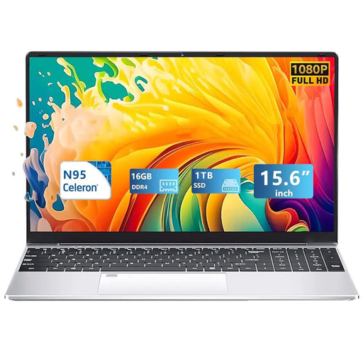15.6Inch Gaming Laptop Laptops N95 (Up to 3.4GHz) Processor Lap top 16GB Notebook Computer 1TB SSD Traditional Computers FHD IPS 180 Angle Opening Backlit Keyboard Fingerprint Unlock Netbook - Gadgetmanic.com