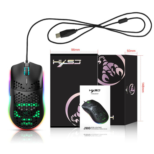 RGB Honeycomb Gaming Mouse - Gadgetmanic.com