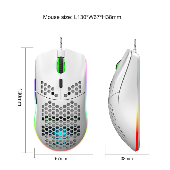 RGB Honeycomb Gaming Mouse - Gadgetmanic.com