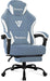 Vonesse Gaming Chair Computer Chair Fabric with Pocket Spring Cushion Office Chair with Footrest and Massage Lumbar Support Reclining Gaming Chairs for Adults 250LBS (Blue) - Gadgetmanic.com