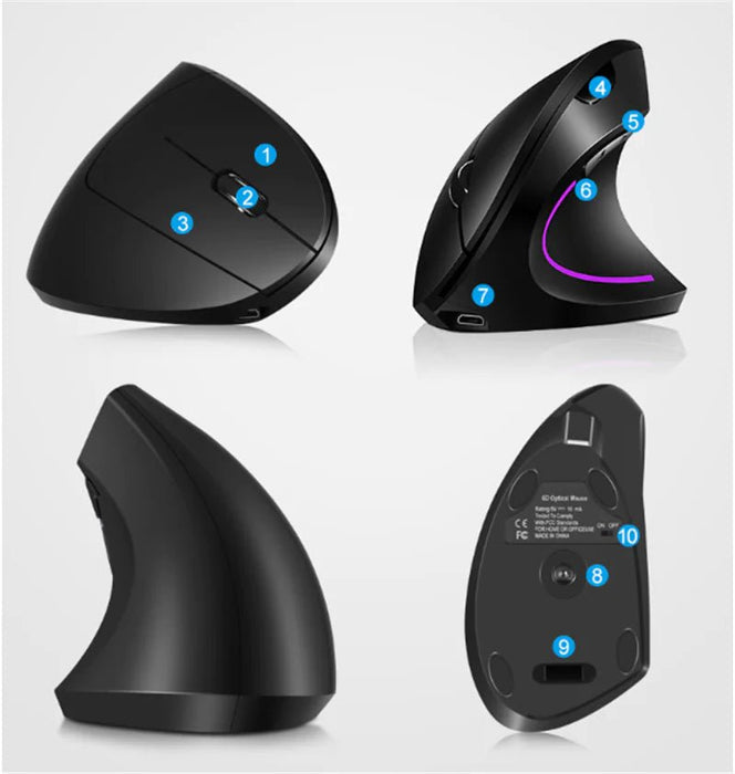 Wireless Vertical Gaming Mouse - Gadgetmanic.com