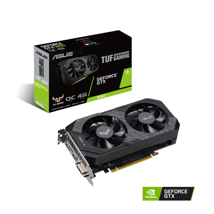ASUS TUF Gaming NVIDIA GeForce GTX 1650 OC Edition Graphics Card (PCIe 3.0 4GB GDDR6 Memory HDMI DisplayPort DVI-D 1x 6-pin Power Connector IP5X Dust Resistance Space-Grade Lubricant) (Renewed) - Gadgetmanic.com